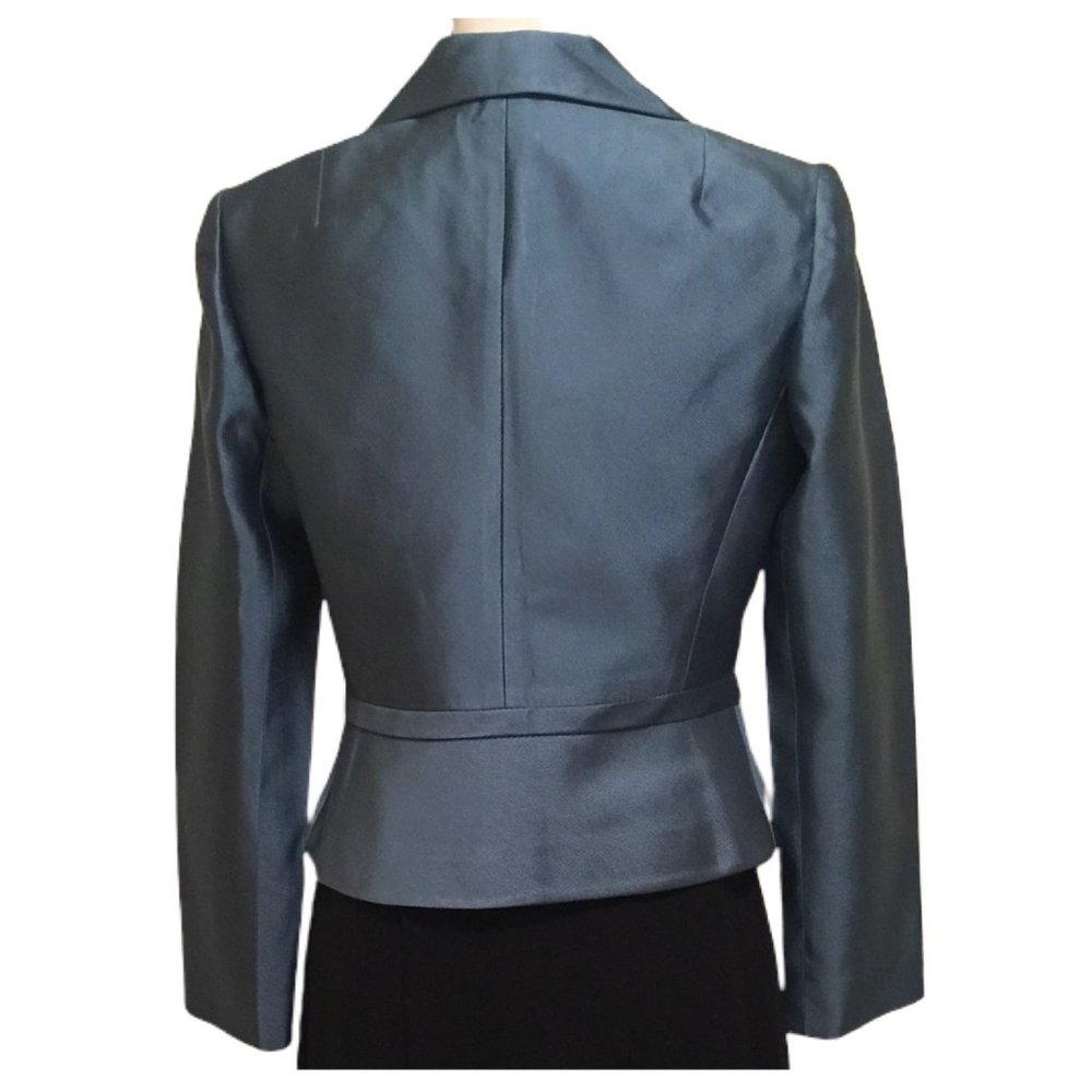 Talbots Blue Jacket & Black Skirt Ensemble Size 8 - Picture 4 of 13